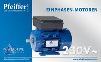 Einphasenmotor 230 V˜ ohne Schalter - Zum Vergrößern klicken