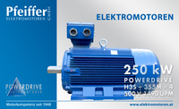 Powerdrive Elektromotor 250 kW, IE3 | Premium Efficiency, B3, 500 V - Zum Vergrößern klicken