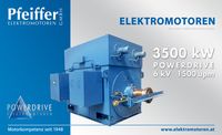 Powerdrive DS-Asynchronmotor für Ventilatorantrieb, 3500 kW, 6 kV, 1500 Upm, IC 6111i - Zum Vergrößern klicken