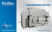 Powerdrive Asynchron-SRL-Motor für Walzwerkantrieb, Bgr. 450, 710 kW, 400-690 V, 750 Upm, IC 81W - Click to enlarge