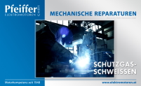 Alle mechanischen Reparaturen (hier abgebildet: Schutzgas-Schweißen) - Zum Vergrößern klicken