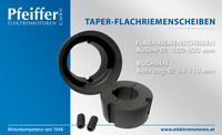 Taper-Flachriemenscheiben - Zum Vergrößern klicken